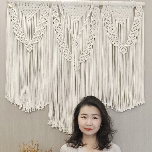 colourful boho feather shelf curtains macrame wall hanging decorations