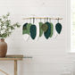 Eco-friendly High quality pretty blue green leaf shape decor macrame wall decor xl macrame wall hanging tapestry