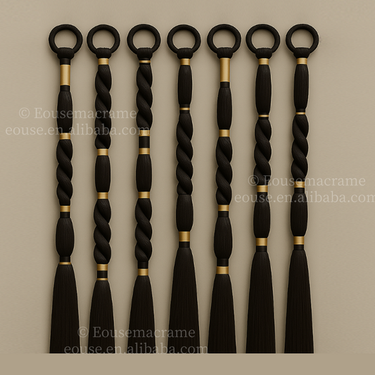 Luxury Boho Macrame Wall Tapestry Handmade Braided Polyester Fiber Tassel Hanging for Home Wedding Party Backdrop Decoration