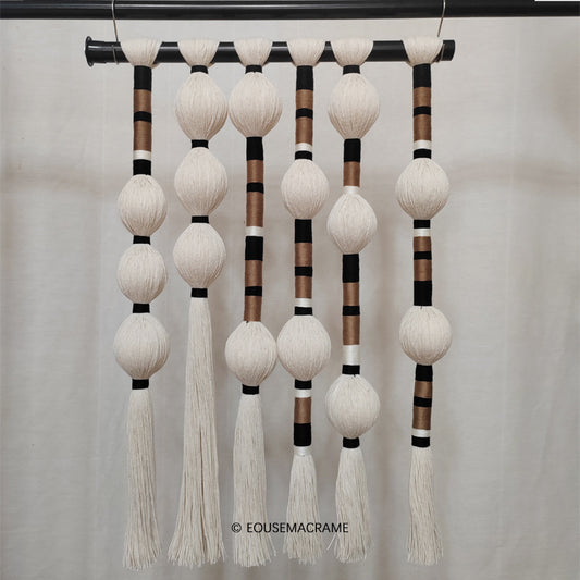 Tapisserie de macrame pendura macrame arte Pintada de macrame fiber art Textile Art