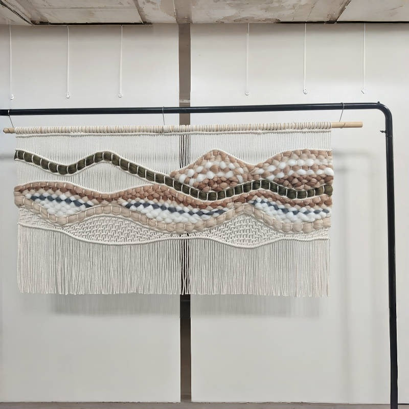 Hot Creative Macrame Wall Hanging Hand Weaving Wall Art Long Tassel Nordic Natural Handmade Tapestry For Home Decoration