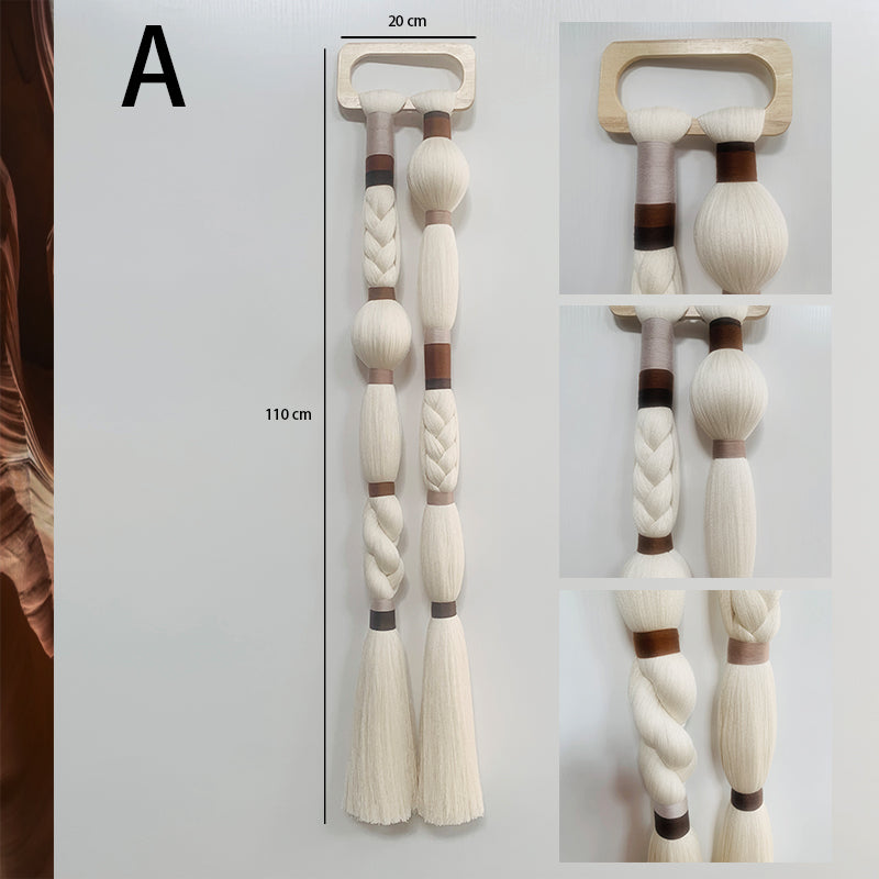 Eco-Friendly Macrame Wall Tapestry Handmade Braided Rope Bohemian Woven Wall Art for Home Office Hotel Decoration