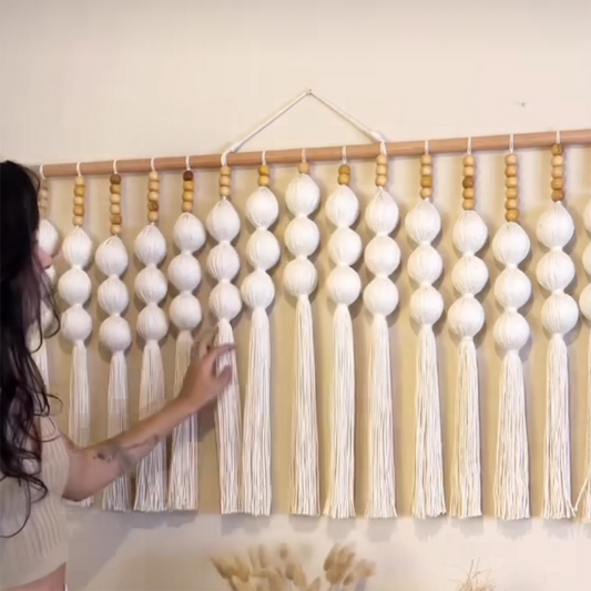 TOP Selling Macrame Boho Art Design Hanging Coffee Shop Wall Decoration Handmade Korean Restaurant Decor Wall Hanging