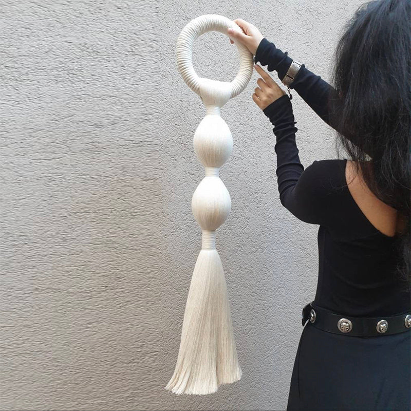 Wall Hangings Eco-friendly Hanging Macrame Wall Indoor and Outdoor Cotton Thread for Macrame Wooden Ring Home Decor