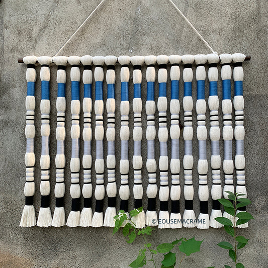 Macrame wall hanging macrame nudos cortina decorativo macrame puglia Textile Art Large