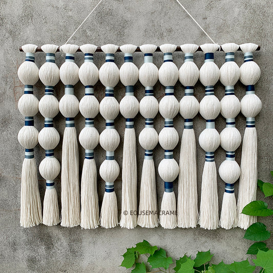 Macrame wall hanging macrame nudos cortina decorativo macrame puglia Textile Art Large