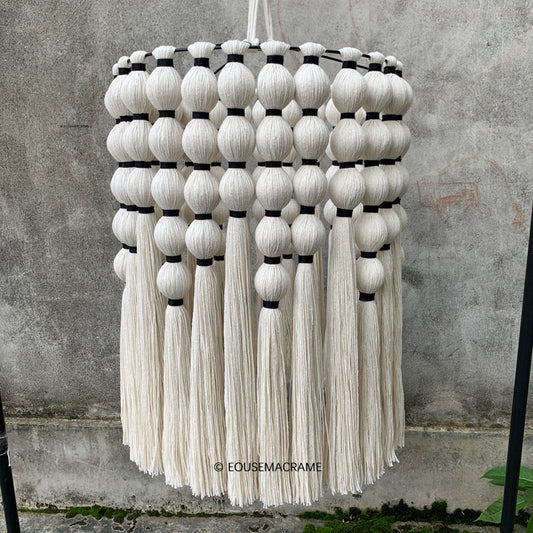 New design hotel customized large boho style lampshade ball lampshade Macrame Wall Hanging Tapestry