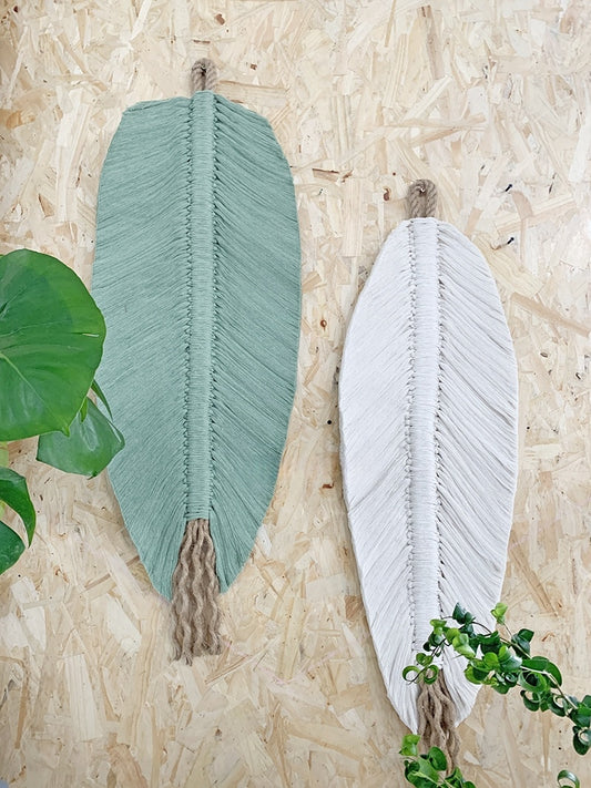 Customized new creative Bohemian green leaf wall hanging wall hanging decoration home decoration hanging noodle leaf