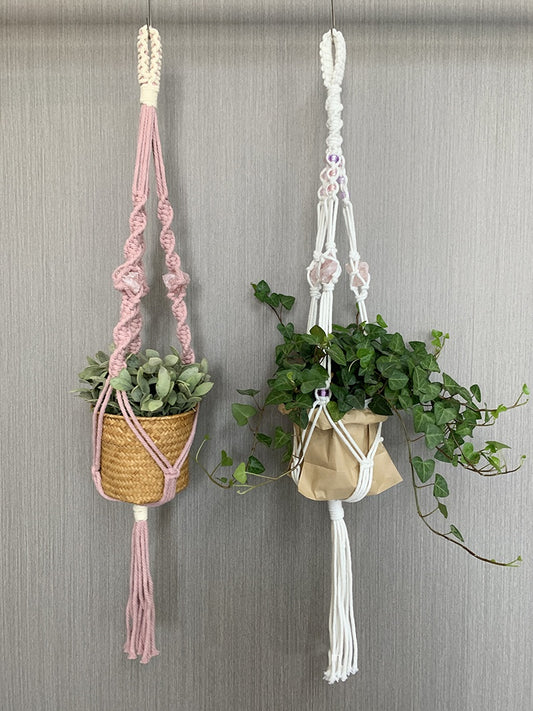 Bohemian Custom Colored Lace Wall Mount Plant Pot Rack Hanger Home Decor Wholesale Handmade Artwork Garden