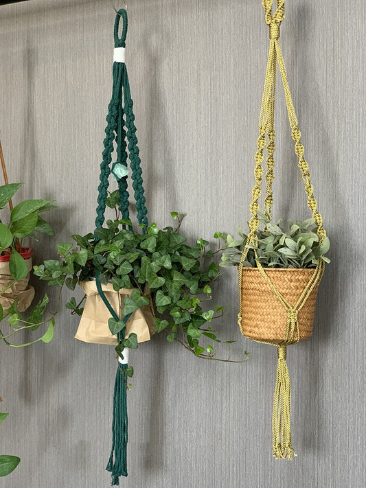 New Design Macrame Plant Hanger Flower Machine Home Decoration Wall Hanging Flower Machine Bohemian Living Room