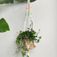 Factory direct sale hand-woven flower pot mesh bag gardening green plant pot plant hanging flower pot for home balcony decoration