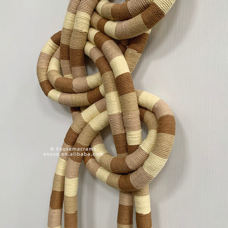 Bohemian Handmade Woven Macrame Wall Hanging Tapestry Curtains Natural Cotton Rope Wall Art Decor Wholesale Custom