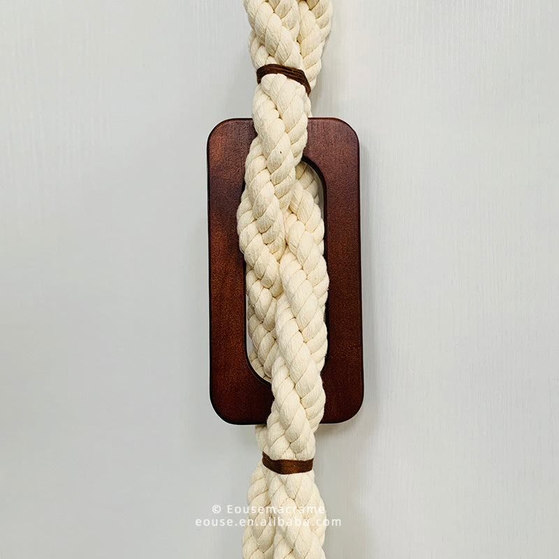 Luxury Commercial Space Macrame Knot Wall Hanging Boho Restaurant Home Decoration Customized Hand Woven Cotton Rope