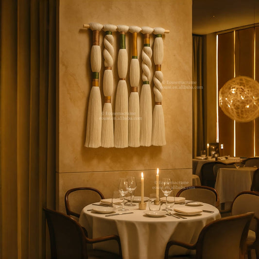 Bohemian Simple Handmade Decorative Tapestry Macrame Wall Hanging Decorative Art Wall Hanging Home Luxury Decor