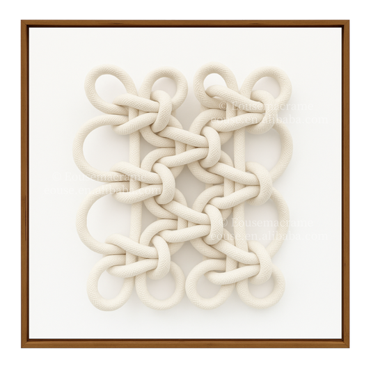 Chic Bohemian Hand-Woven Knotted Art Wall Hanging for Hotel Living Room Bedroom Decoration