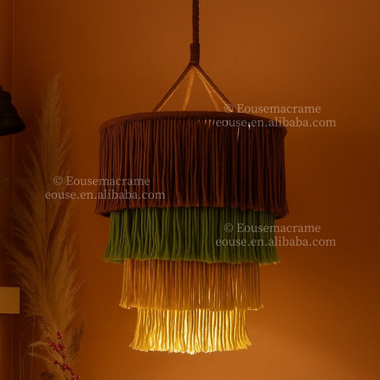 Boho Beach Style Pendant Light Fixture Naturalistic Ceiling Lighting Wall Hangings Art Designs Home Decoration Wall Decor Gift