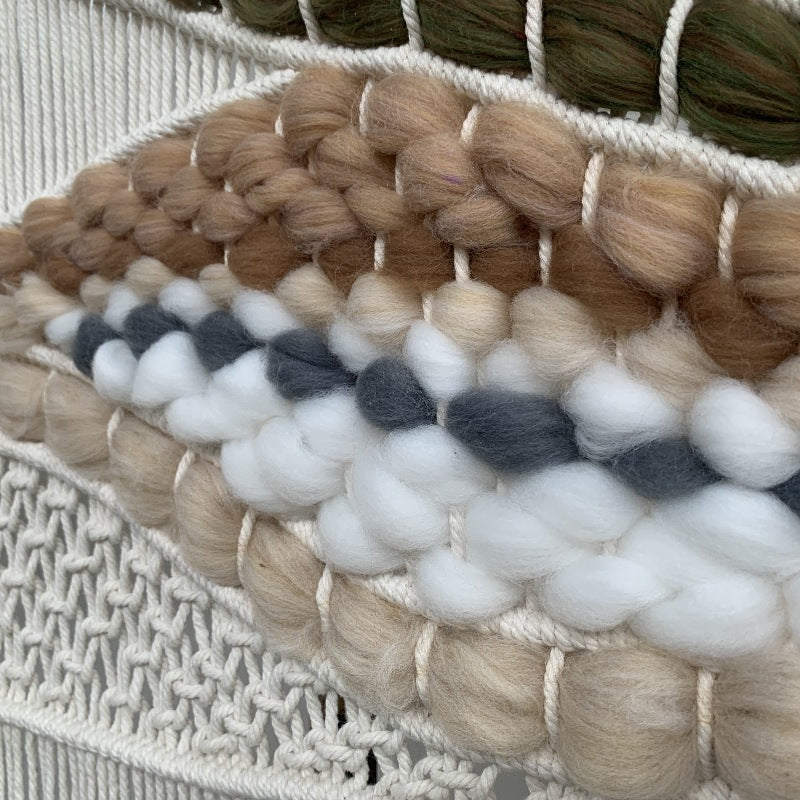 Hot Creative Macrame Wall Hanging Hand Weaving Wall Art Long Tassel Nordic Natural Handmade Tapestry For Home Decoration