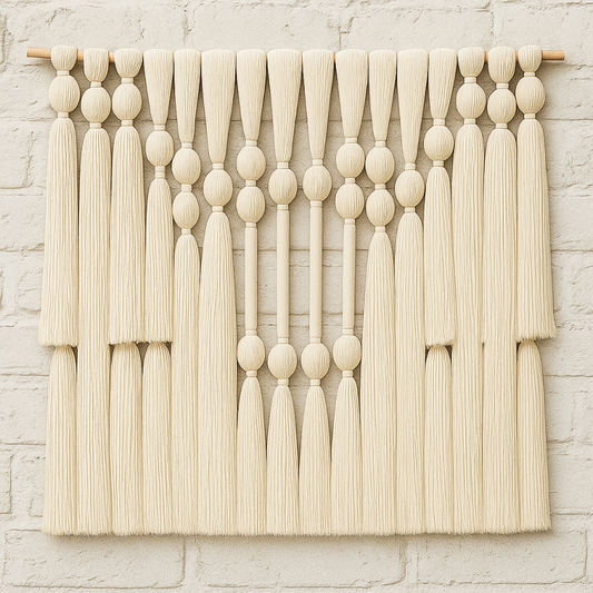 Morocco style Pure White Macrame Wall Hanging 3d wall art Cotton Thread Tapestry Wall Art Boho Decoration