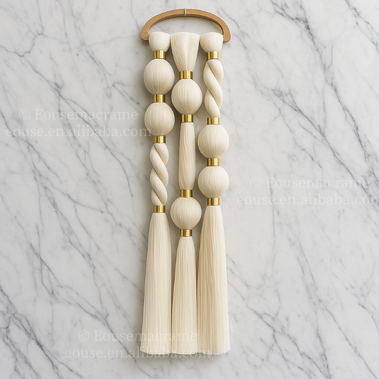 Bohemian Macrame Wall Hanging Handmade Large Cotton Rope Tapestry Art for Home Hotel Lobby Wedding Party Decor