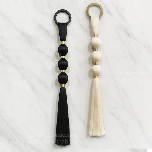 Unique Decor Handmade Macrame Wall Decor Polyester Fiber Tassel Hanging Art for Living Room Hotel Decoration