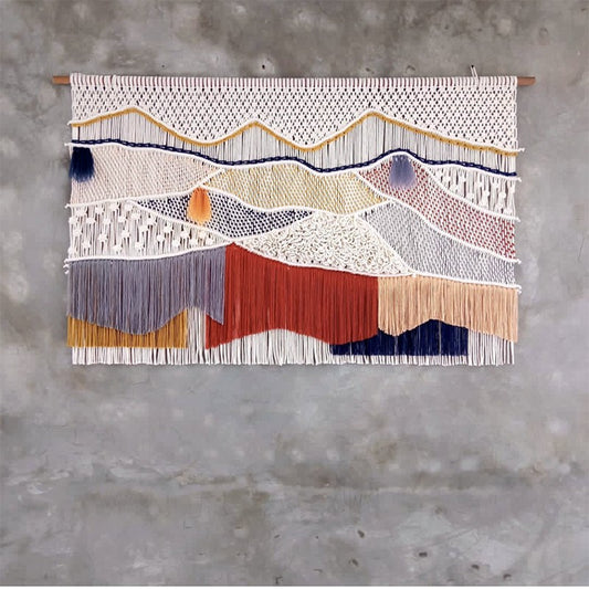 boho customized Colorful tassel wall hanging wall decorations for home macrame wall hanging