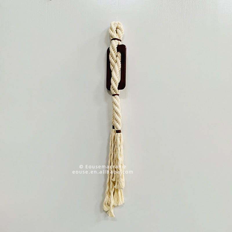 Luxury Commercial Space Macrame Knot Wall Hanging Boho Restaurant Home Decoration Customized Hand Woven Cotton Rope