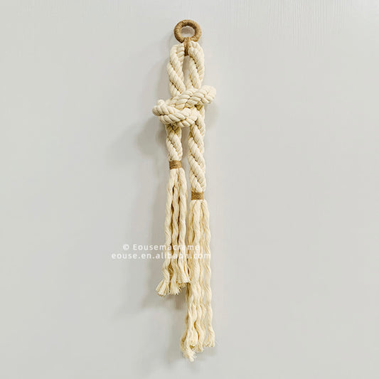 Luxury Commercial Space Macrame Knot Wall Hanging Boho Restaurant Home Decoration Customized Hand Woven Cotton Rope