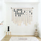 Eouse New design macrame wall hanging with Morsecode enjoy yourself,100*80cm Black gold Morsecode boho wall hanging decorations