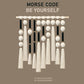 Eouse New design macrame wall hanging with Morsecode be yourself,80*90cm Black gold Morsecode boho wall hanging decorations