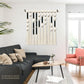 Eouse New design macrame wall hanging with Morsecode be yourself,80*90cm Black gold Morsecode boho wall hanging decorations