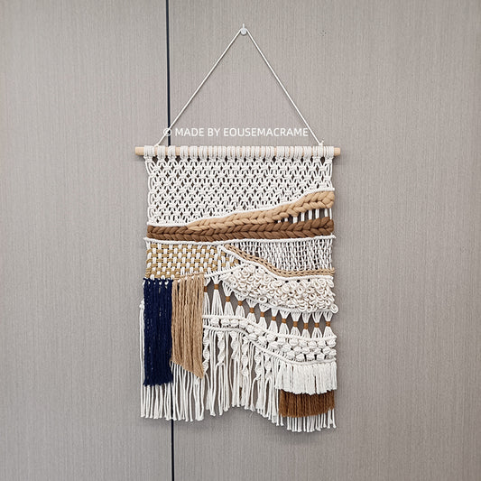 Customize home decor eco-friendly large boho morocco macrame leaf wall hanging living room macrame wall hanging decor nursery