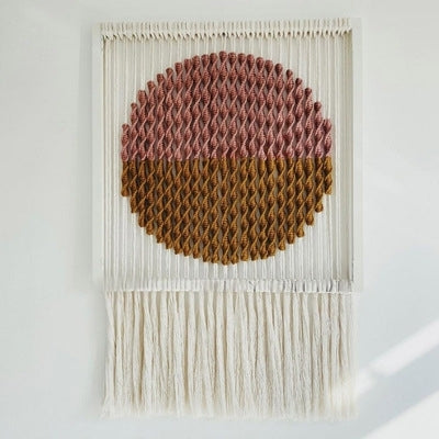 wall decorations for home art colored macrame wall hanging mountains sunset tapestry photo hanging