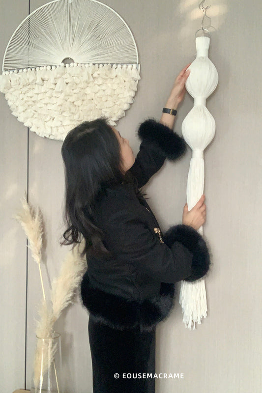 macrame Wall Hanging for Living Room Cotton Large Wall Decor Macrame Boho Handmade Tapestries