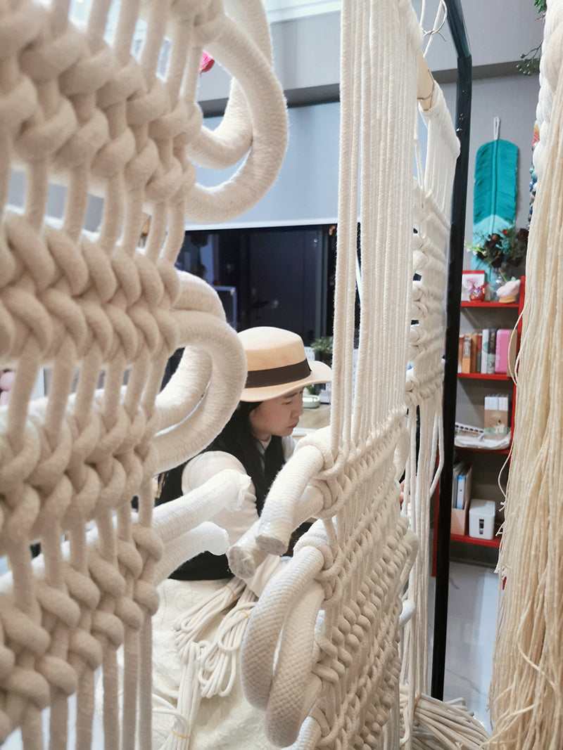 Boho New Style Manufacture Wall Decorations For Home Eco-friendly Cotton Rope Macrame Large Hotel Decor Macrame Wall Hanging
