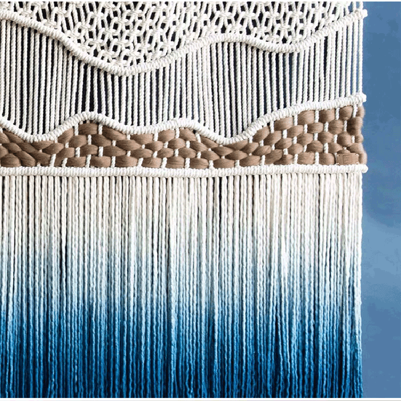 Home wall decor cotton  hooks colorful macrame wall hanging tapestry large macrame wall hanging