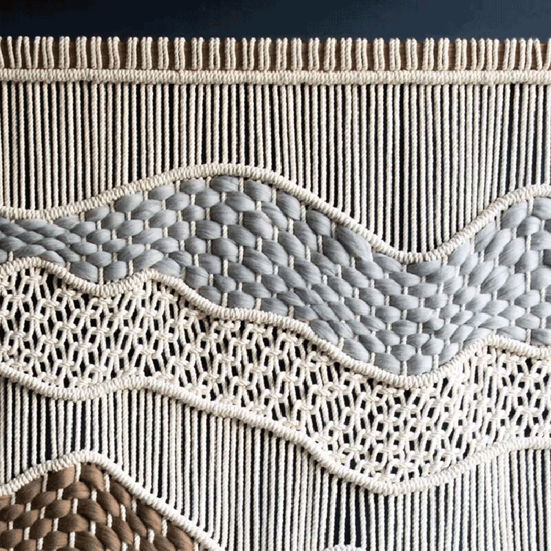 Home wall decor cotton  hooks colorful macrame wall hanging tapestry large macrame wall hanging